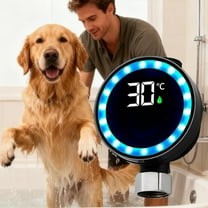 Waterproof Shower Water Temperature Gauge - Faucet-Mounted Measuring Tool, Easy-to-Read Bath Safety Gadget, Durable Plastic Temperature Monitor, Essential for Bathroom Safety & Daily Use, 2.7*3.6in