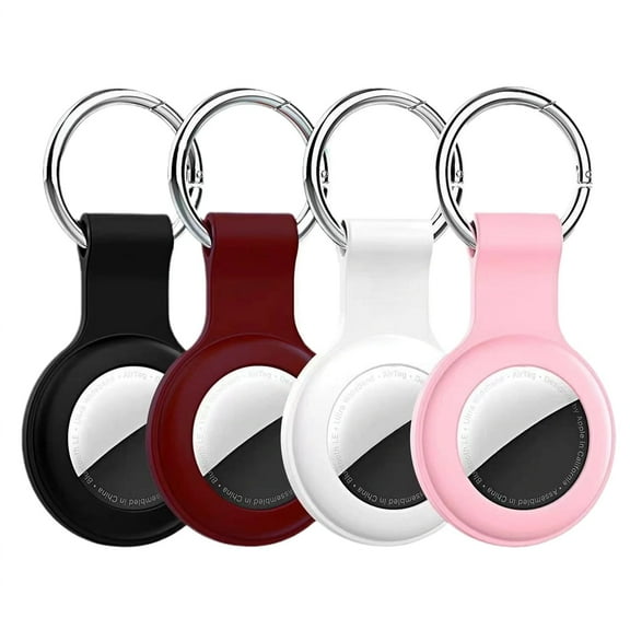 Waterproof Silicone Air Tags-4 Pack Sale Apple Shockproof GPS Tracker Holder Dog Collar Airtag Case Keychain Air Tag Cover Finders Accessories for Pets,Kids,Luggages
