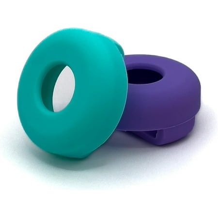 Waterproof Silicone AirTag Holder for Dog and Cat Collars: Soft-Touch Dog GPS Tracker, Apple AirTag Pet, Easy to Install Dog or Cat Collar AirTag Holder, Wearable (Violet & Mint) [2 Pack]