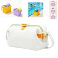 thumbnail image 1 of Waterproof Silicone Bag for Beach Pool Travel, Leakproof & Durable Lightweight Travel Pouch, Easy to Clean, Summer Handheld Storage Bag Washable for Beach Hiking Camping,White, 1 of 8