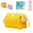 thumbnail image 1 of Waterproof Silicone Bag for Beach Pool Travel, Leakproof & Durable Lightweight Travel Pouch, Easy to Clean, Summer Handheld Storage Bag Washable for Beach Hiking Camping,Yellow, 1 of 7