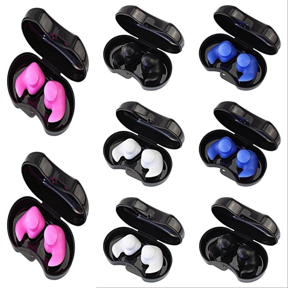Waterproof Silicone Swimming Earplugs Reusable Ear Plugs for Swimmers Noise Reduction Soundproof Ear Protection for Pool Bath Showering Surfing Kayaking Unisex Comfort Fit