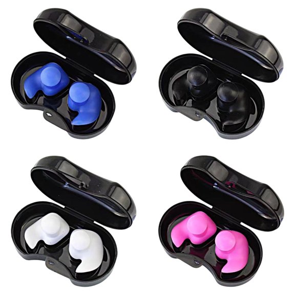 Waterproof Silicone Swimming Earplugs Reusable Ear Plugs for Swimmers Noise Reduction Soundproof Ear Protection for Pool Bath Showering Surfing Kayaking Unisex Comfort Fit