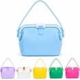 thumbnail image 1 of Waterproof Silicone Tote Bags, Women Foldable Leakproof Beach and Pool Handbag with Secure Closure, Washable Self-Standing, 1 of 10