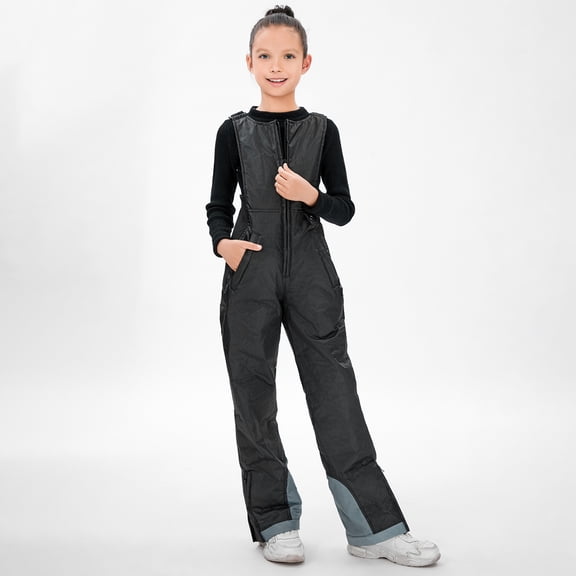 Waterproof Ski Bibs for Men Women Kid Adjustable Straps Windproof Thickened Warm Overalls