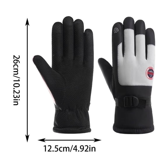 Waterproof Ski Gloves for Men & Women - 3M Thinsulate Insulated Winter Gloves - Touchscreen Compatible Gloves for Skiing, Snowboarding & Outdoor Activities