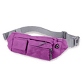 thumbnail image 1 of Waterproof Slim Belt Bag with 4 Pockets for Running Travel Hiking Walking Lightweight Crossbody - violet, 1 of 5