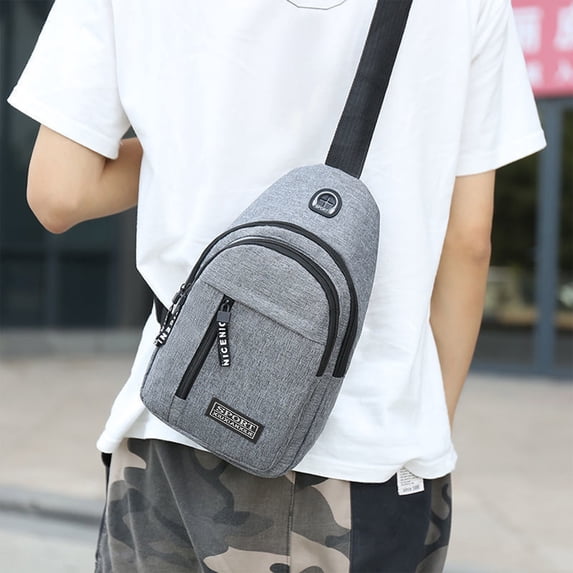 Waterproof Sling Bag Crossbody Backpack With USB for Men Women Sling Backpack Hiking Daypack Multipurpose Cross Body Chest Bag