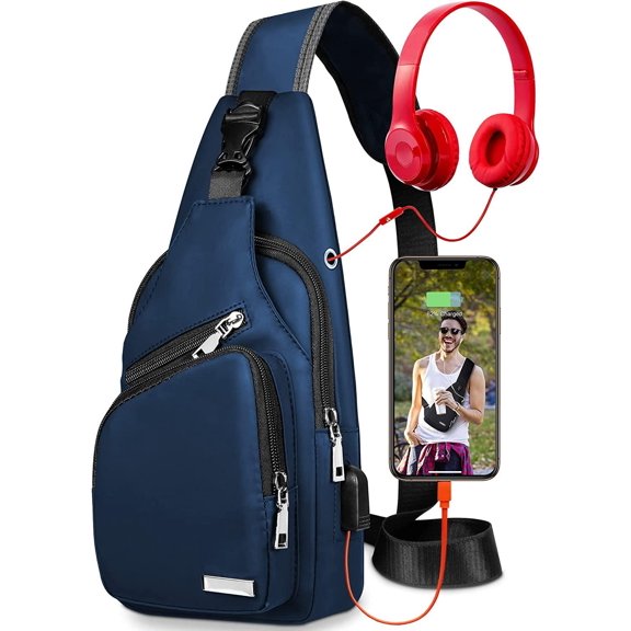 Waterproof Sling Bag Crossbody Backpack for Men Women Sling Backpack Hiking Daypack Multipurpose Cross Body Chest Bag