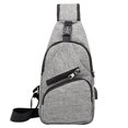 thumbnail image 1 of Waterproof Sling Bag For Men Women Crossbody Chest Bag Daypack Lightweight Multipurpose Shoulder Bag Backpack With USB Port, 1 of 17