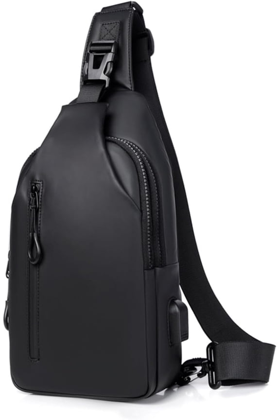 Waterproof Sling Bag for Men Crossbody Bag Shoulder travel Backpack Sling with USB Charging Port Anti Theft Cross Body Bag Chest Daypack for Hiking Sports Running Women