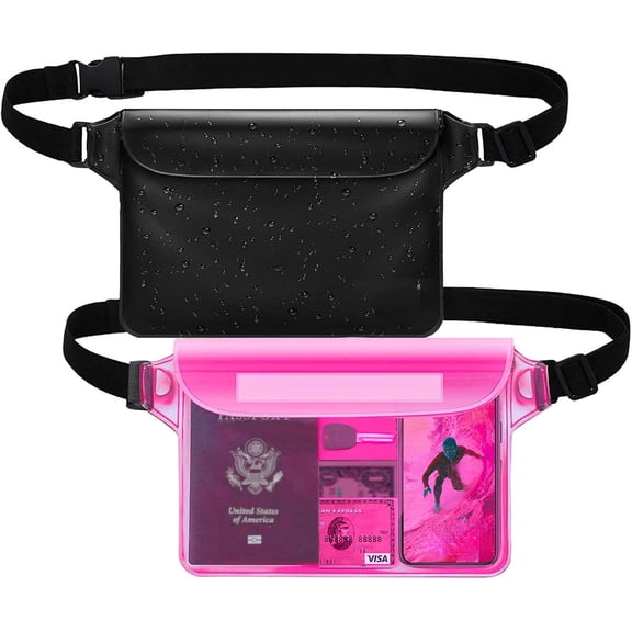 Waterproof Sling Shoulder Bag for Women Men, Amusement Theme Park Mexico Cancun Vacation Essentials Accessories Must Haves,Waterproof Pouch for Phone Passport Wallet Purse with Waist Strap