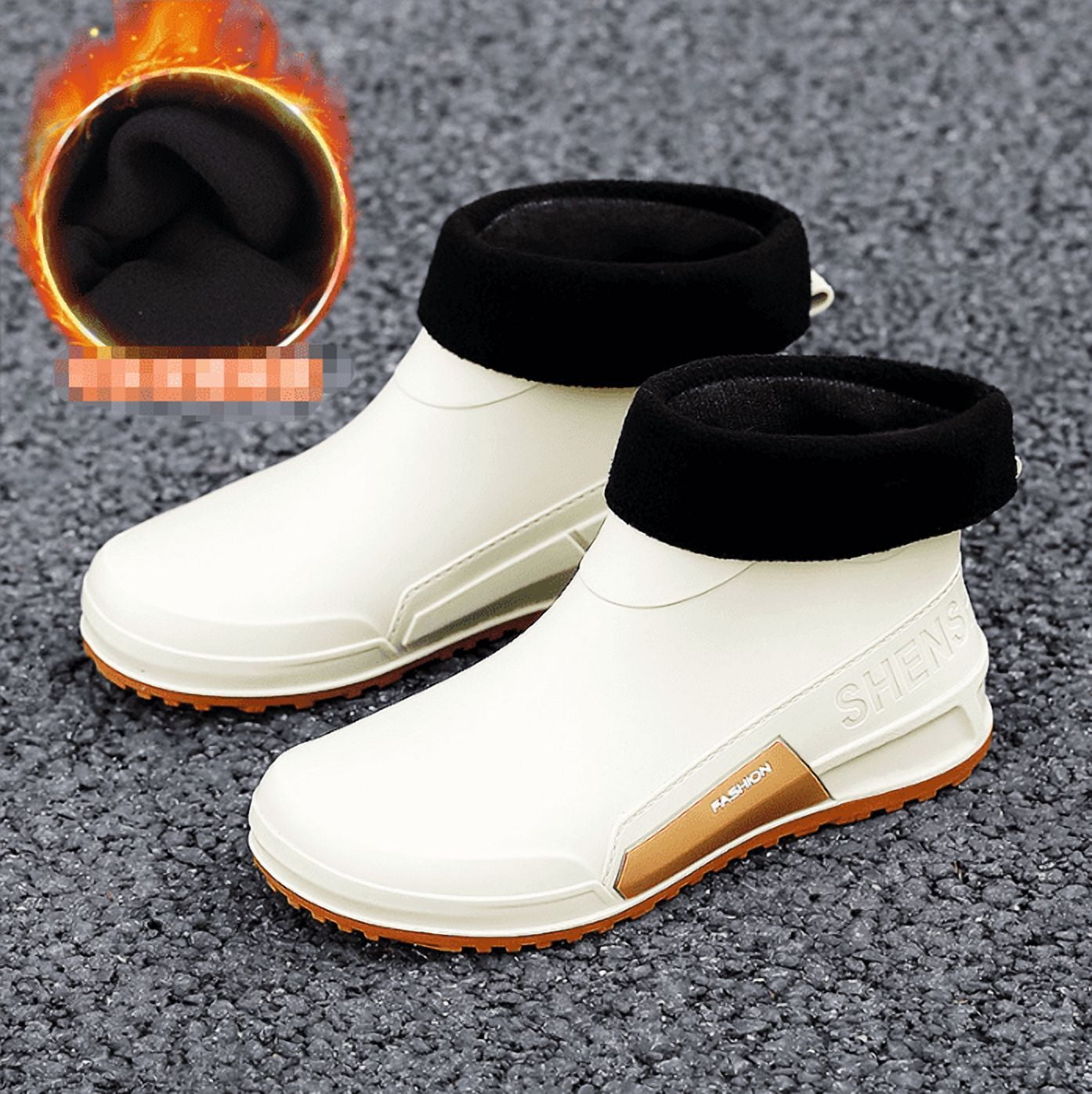 Waterproof Slip-Resistant Rain Boots for Women & Men - Rubber Outdoor Work Boots for Gardening, Fishing, Boating, Camping