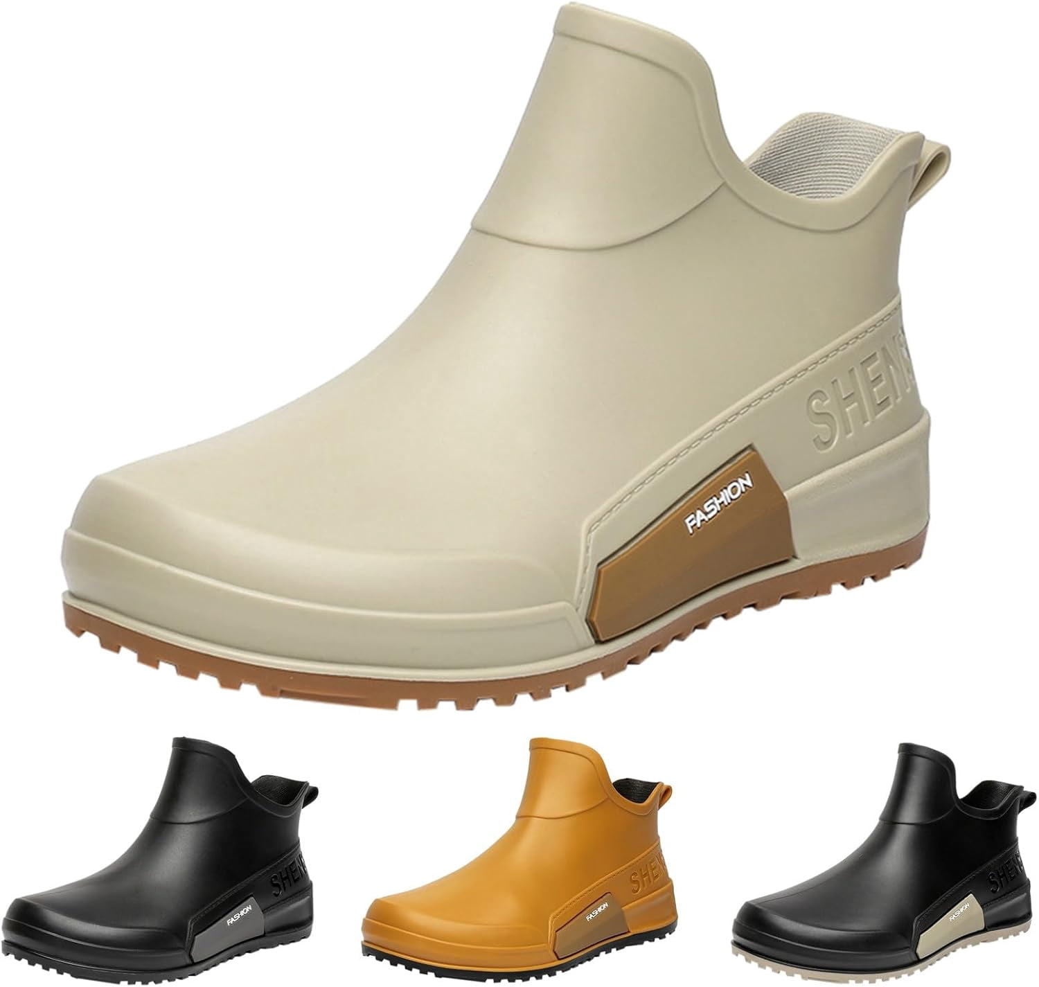 Waterproof Slip-Resistant Rain Boots for Women & Men - Rubber Outdoor Work Boots for Gardening, Fishing, Boating, Camping