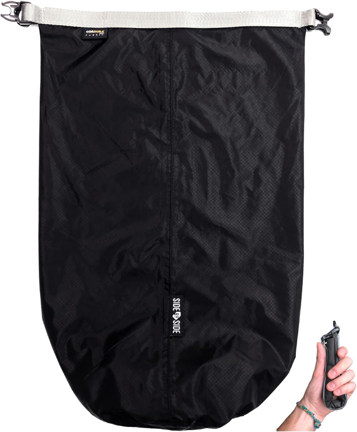 Waterproof Small 10L Dry Bag for Kayaking, Hiking, Beach & Camping | Lightweight Durable Side Bag, Black, Small, (1.65 Oz)
