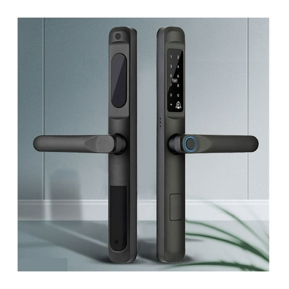 Waterproof Smart Door Lock Aluminum Biometric Lock Door Handle Digital Keyless for Glass Sliding