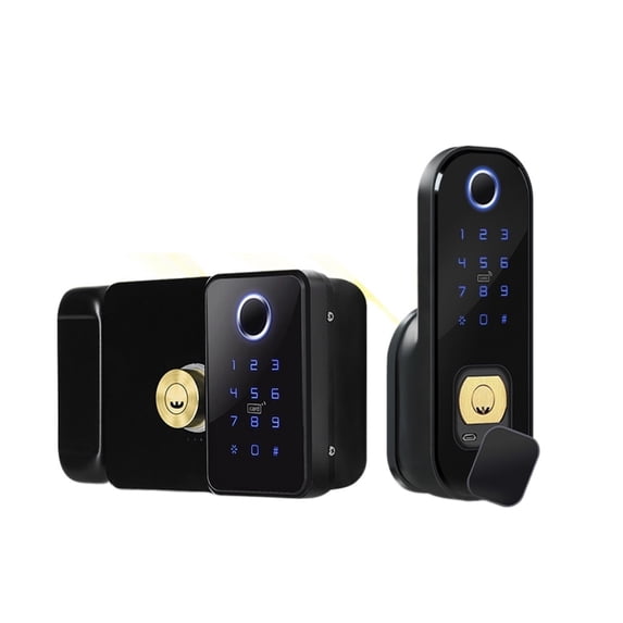 Waterproof Smart Lock For Gate Outdoor Keyless Electric Rim Double ...