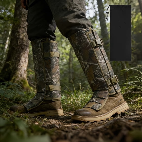 Waterproof Snake Proof Gaiters, Adjustable Anti-Abrasion Leg Guards, Durable Lightweight Lower Leg Protection for Hiking, Hunting and Outdoor Work