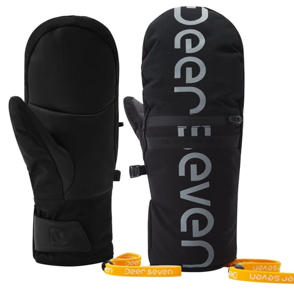 Waterproof Snowboard Mittens with 3M Thinsulate Insulation - Extra Warm, Windproof, & Touchscreen Compatible Winter Gloves