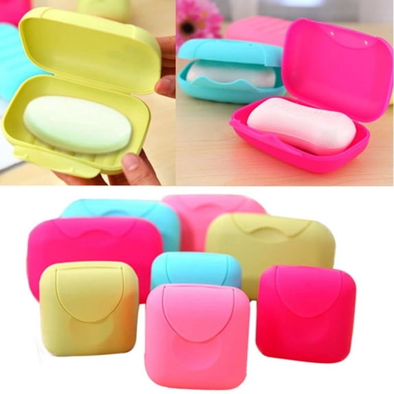 Waterproof Soap Box Holder 2.9Inch Travel Soap Case with Lock Leak Proof Container Bathroom Shower Home Hiking Portable Soap Dish Storage Organizer, 1