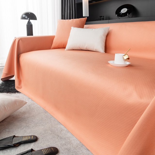 Waterproof Sofa Cover Cloth Towel Four Seasons Universal Anti Slip Sofa Cover Cat Scratch Resistant Cloth Cushion Dust Cover (F,205x130cm)