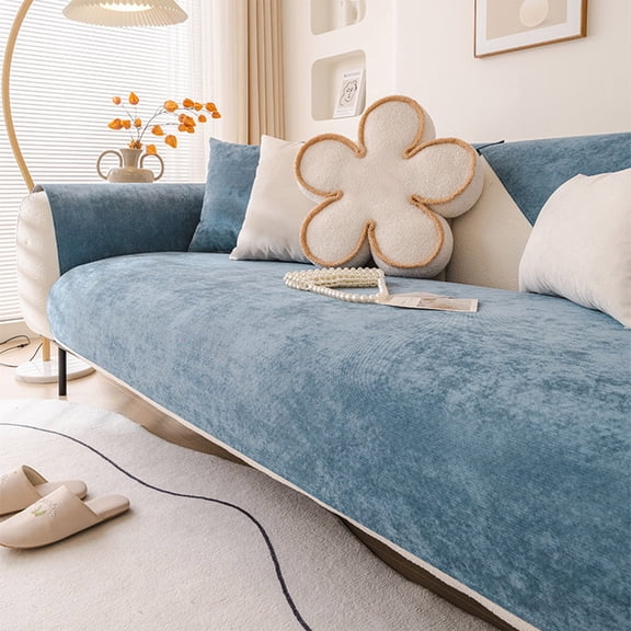 Waterproof Sofa Protector Pet Proof Couch Cover Non-Slip Furniture Protector Slipcover Dirt Resistant Blue