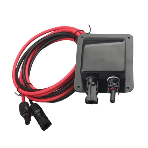 Waterproof Solar Cable Gland Entry Housing Solar Junction Box Fit for roof Panels on RV Boat, Camper, Van, Building, Garage, Shack, 10AWG Solar Extension Cable Connector