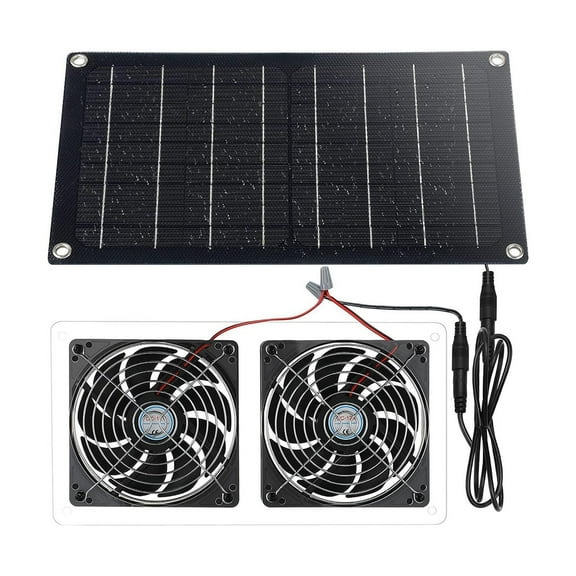 Waterproof Solar Exhaust Fan Cooling Ventilator Extractor Fan 10W For Chicken Coops Poultry RV Car Shed Roofs Window ,Quiet and Water Resistant