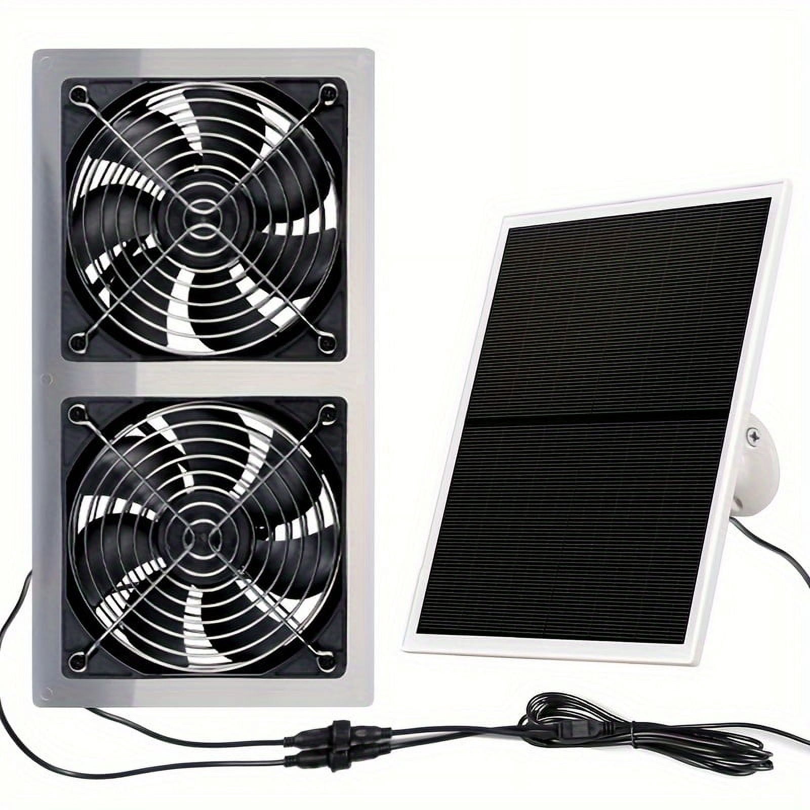 Waterproof Solar Fan Kit Pro, 10W Solar Panel + 2 Pieces High Speed DC ...