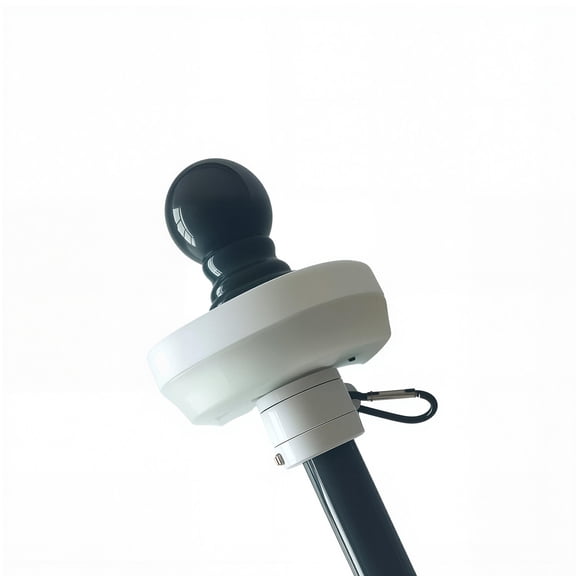 Waterproof Solar Flag Pole LED Light, Auto On/Off Charging Lamp for 5-10FT, 1 Inch Diameter Flagpoles (1pc White)