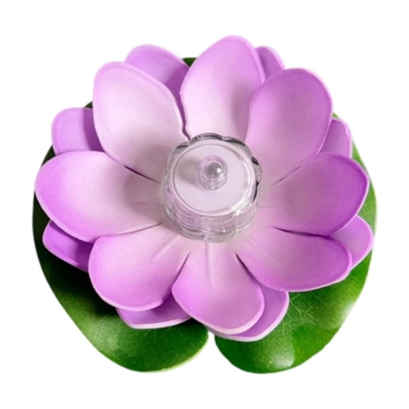 Waterproof Solar Floating Lotus Pond Lights, Reusable LED Lily Pad Water Lanterns, Floating Floral Pool Lamps for Garden Pond Wedding Outdoor Water Scene Decoration