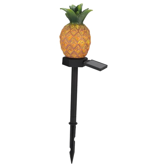 Waterproof Solar Garden Landscape Pathway Light with Ananas Pineapple Design, Warm White LED Outdoor Lawn Stake Decoration, 12 inches / 30.5 cm