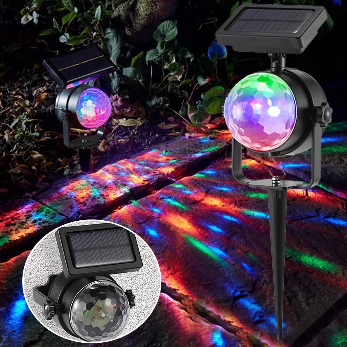 Waterproof solar-powered laser LED projector, indoor/outdoor Christmas ...