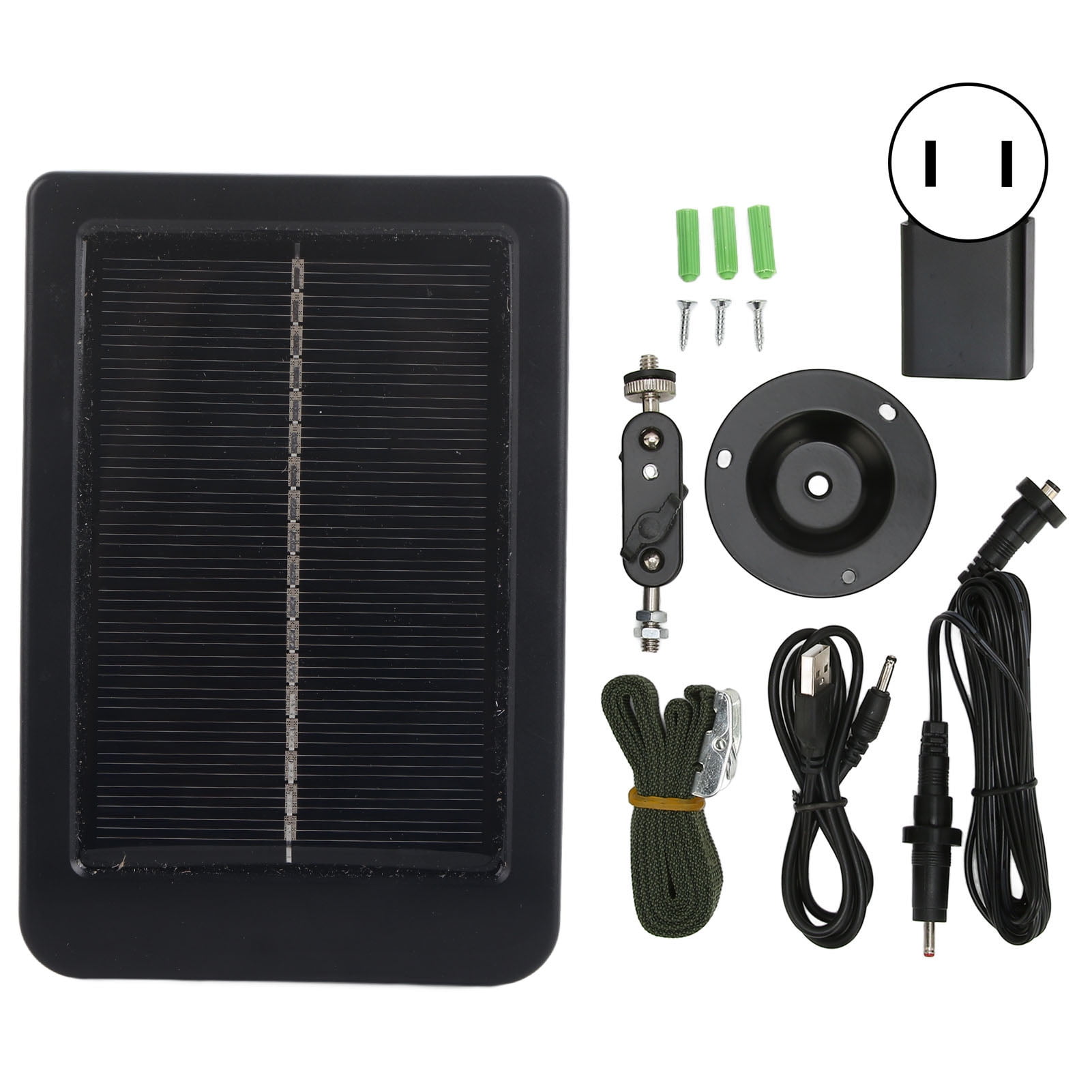 Waterproof Solar Panel 100-240V US Plug - Portable for Outdoor Wildlife Camera, IP66 Rated for Durable, Reliable Use in Natural Environments