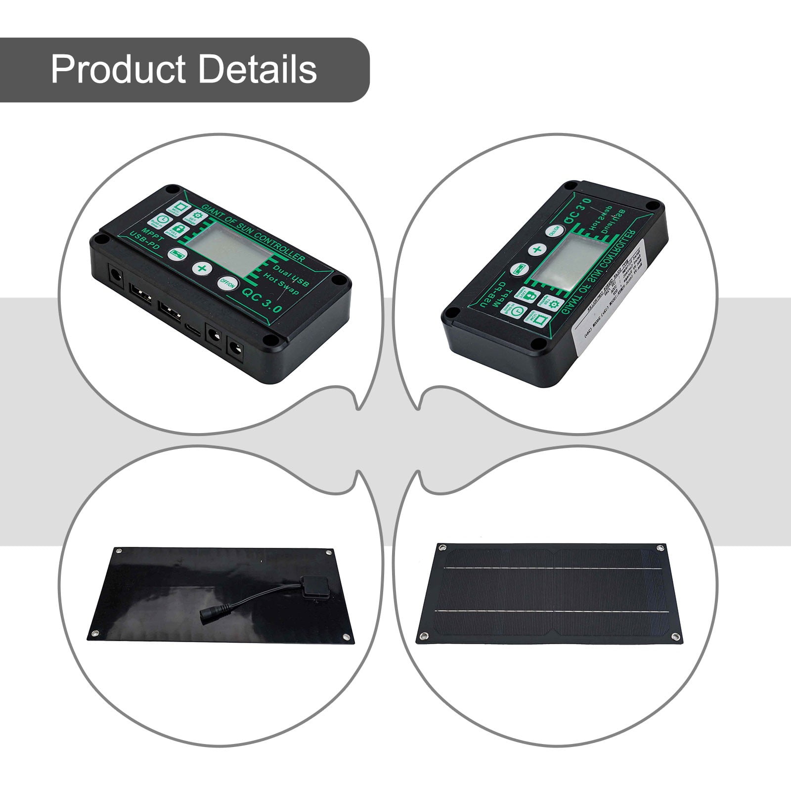 Waterproof Solar Panel Kit 600W 18V Portable Solar Charger With Outdoor Battery Powered for Cars Motorcycles And Camping