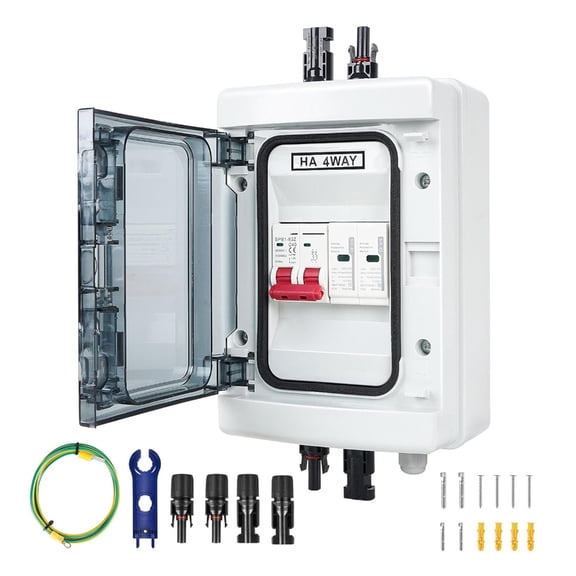 Solar photovoltaic Combiner Box With Circuits breaker For System Install