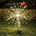 thumbnail image 1 of Waterproof Solar Powered Firework Lights, Warm Glow Ground Insert Lighting, Auto Charging Outdoor Lamp, Soft Ambient Ornament for Lawn, Courtyard, 1 of 6