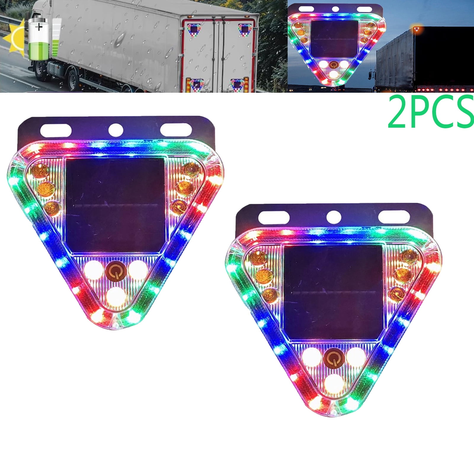 Waterproof Solar-Powered Truck Tail Warning Light,Solar Strobe Light ...
