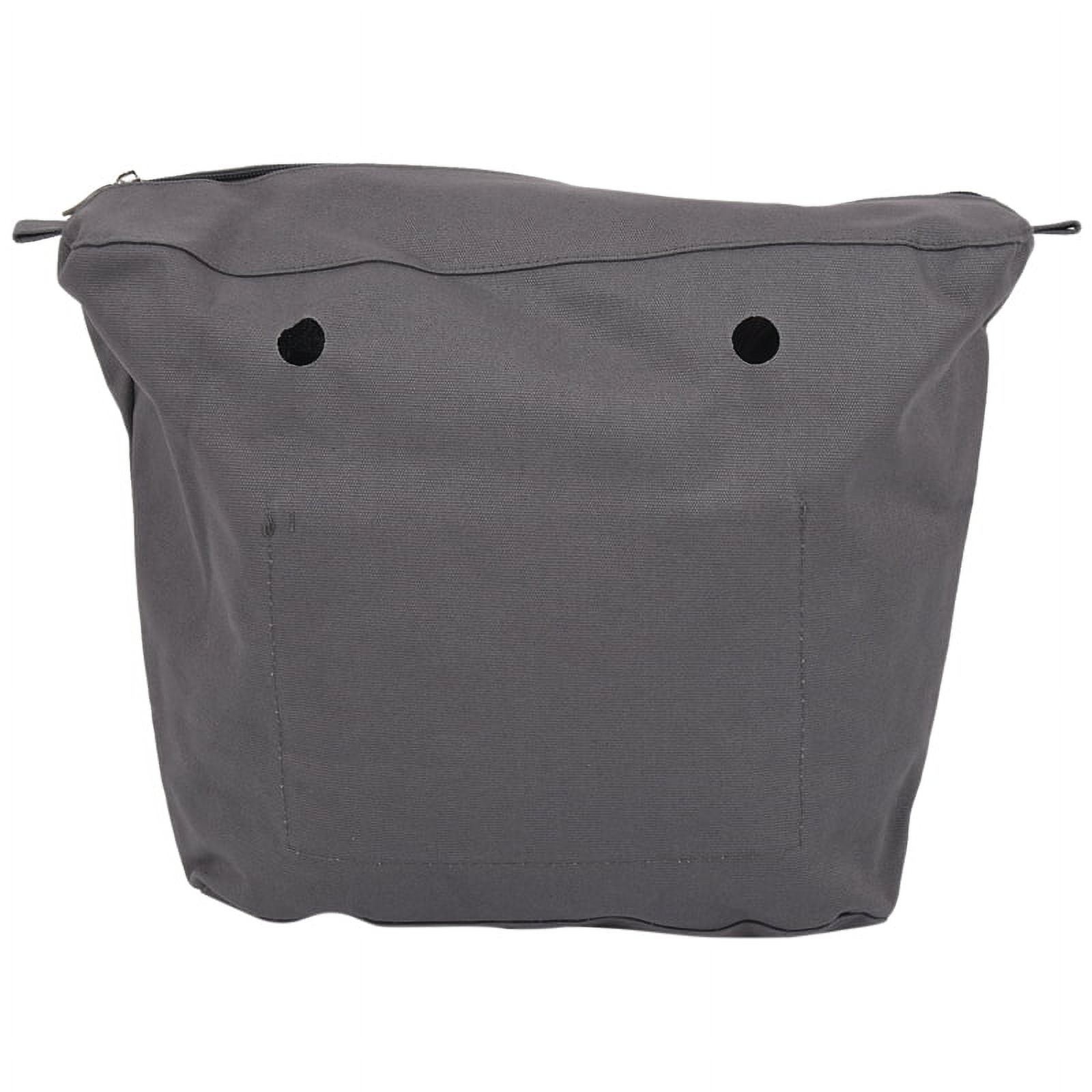 Waterproof Solid Canvas Insert Inner Lining Insert Zipper Pocket for Obag O Bag Bag Deep Gray Walmart