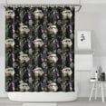 thumbnail image 1 of Waterproof Space Sci-Fi Shower Curtain 84x72 Inch Polyester Unique Black and White Floral Modern Shower Curtain for Bathroom Hotel Home Bathtub Accessories Decor with 12 Plastic Hooks, 1 of 6