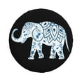 thumbnail image 1 of Waterproof Spare Wheel Cover, Blue Elephant Doodle Pattern Adjustable Wheel Cover For Jeep Trailer RV SUV Car, 15 inch, 1 of 8
