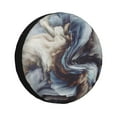 thumbnail image 1 of Waterproof Spare Wheel Cover, Blue Rose Oil Painting Adjustable Wheel Cover For Jeep Trailer Rv Suv Car, 15 Inch, 1 of 8