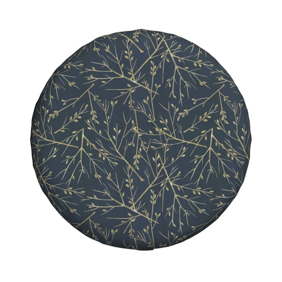 Waterproof Spare Wheel Cover, Branches Seamless Pattern Adjustable Wheel Cover For Jeep Trailer RV SUV Car, 17 inch