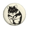 thumbnail image 1 of Waterproof Spare Wheel Cover, Cartoon Black Hamster Pattern Adjustable Wheel Cover For Jeep Trailer RV SUV Car, 14 inch, 1 of 8
