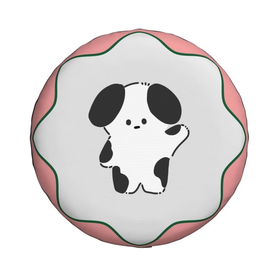 Waterproof Spare Wheel Cover, Cartoon Dog Pattern Adjustable Wheel Cover For Jeep Trailer RV SUV Car, 17 inch