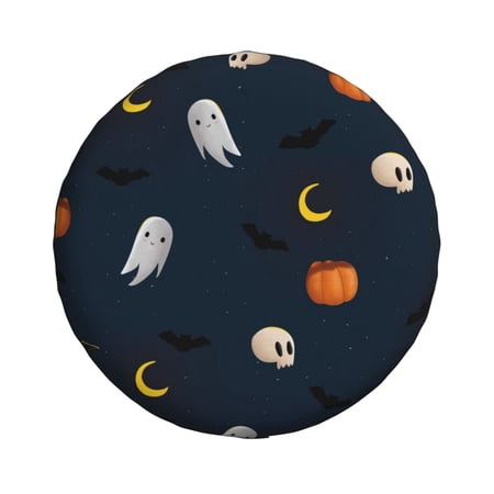 Waterproof Spare Wheel Cover, Cartoon Halloween Imp Pattern Adjustable Wheel Cover For Jeep Trailer RV SUV Car, 14 inch