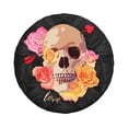 thumbnail image 1 of Waterproof Spare Wheel Cover, Cupid Arrow Rose Skull Pattern Adjustable Wheel Cover For Jeep Trailer RV SUV Car, 16 inch, 1 of 8