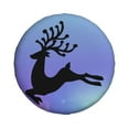thumbnail image 1 of Waterproof Spare Wheel Cover, Forest Fawn Silhouette Pattern Adjustable Wheel Cover For Jeep Trailer RV SUV Car, 15 inch, 1 of 8