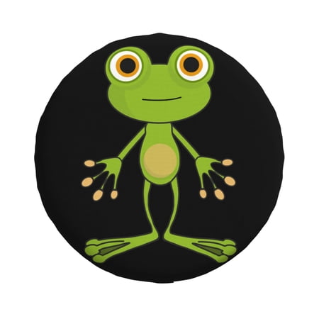 Waterproof Spare Wheel Cover, Frog Cartoon Pattern Adjustable Wheel Cover For Jeep Trailer RV SUV Car, 14 inch