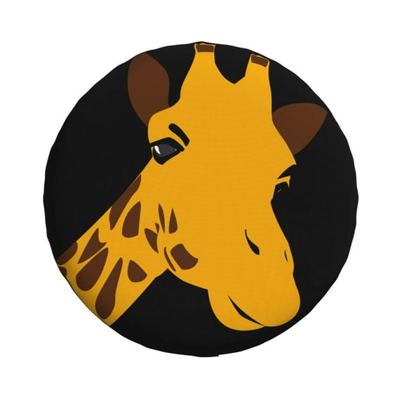 Waterproof Spare Wheel Cover, Giraffe Nature Pattern Adjustable Wheel Cover For Jeep Trailer RV SUV Car, 17 inch